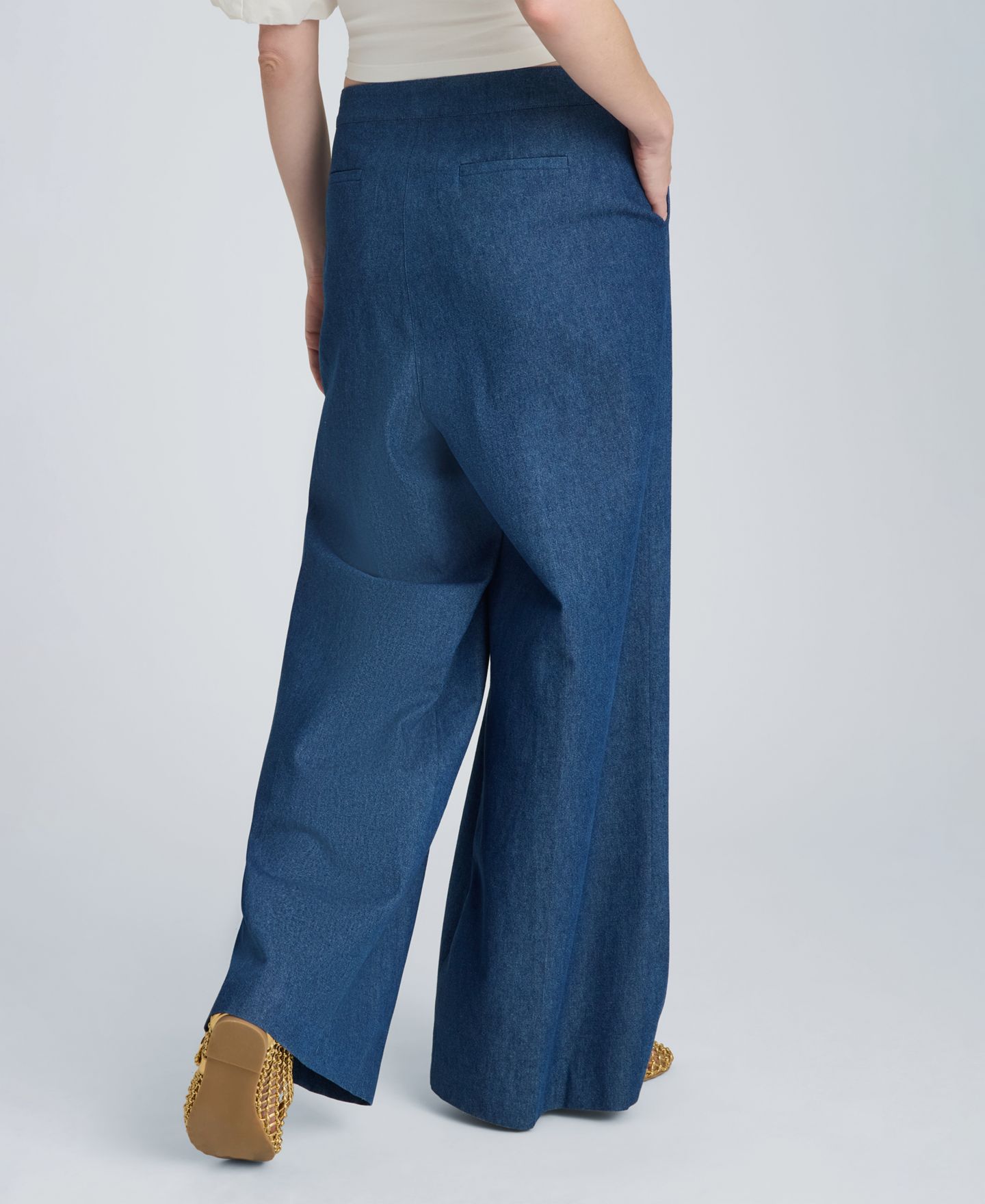 Женские брюки Kenneth Cole High-Rise Triple Pleated Wide-Leg, цвет: Варёный — фото 10