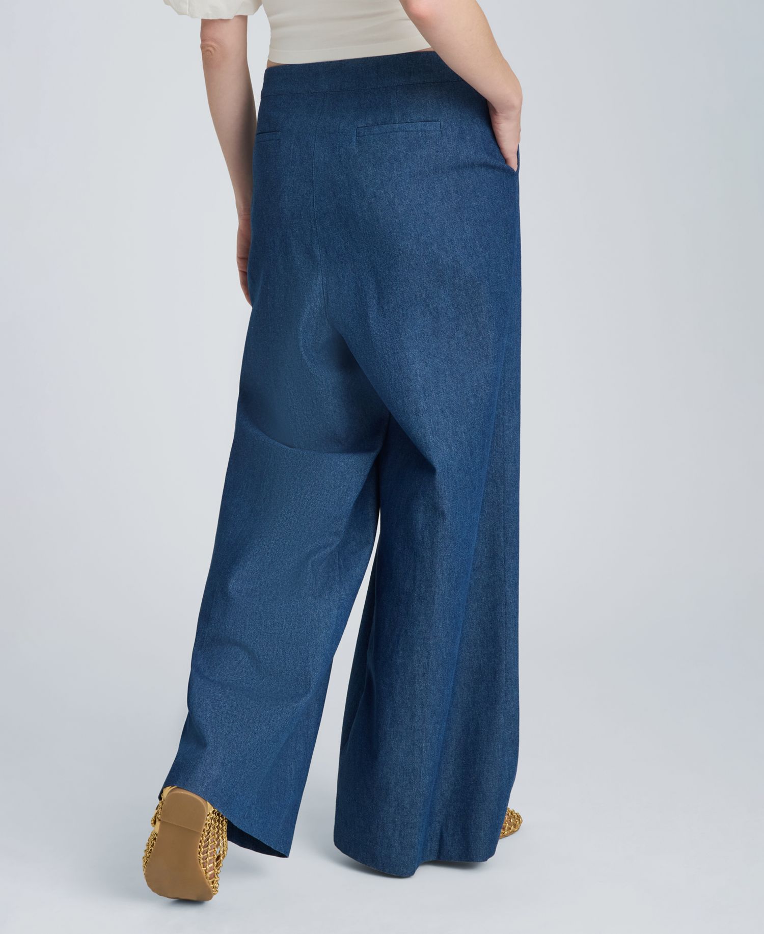 Women's High-Rise Triple Pleated Wide-Leg Pants
