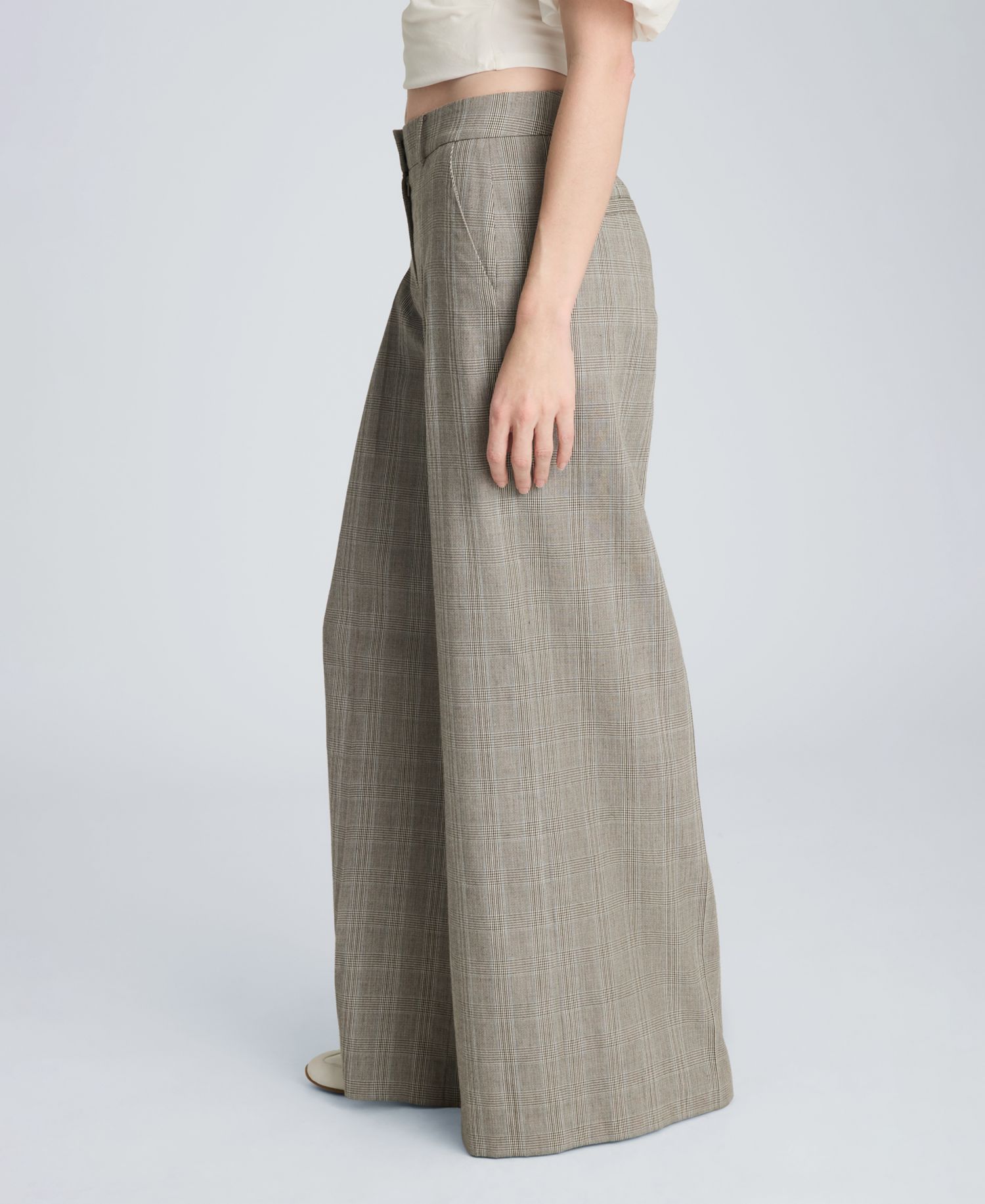 Women's High-Rise Pleated Wide-Leg Pants
