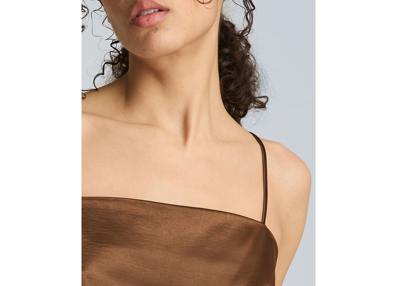 Women's Satin Camisole with Lace Side Seams