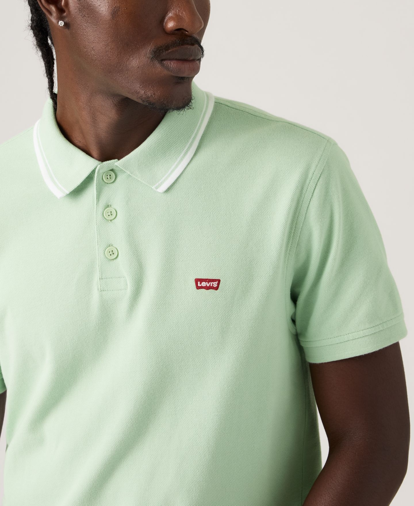 Мужское поло Levi's Housemark Short-Sleeve Polo Shirt, цвет: Зелёный — фото 3
