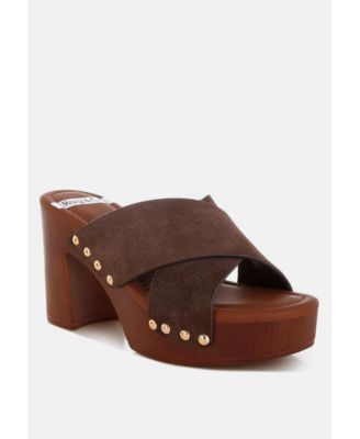 Women's Mearsk Genuine Suede Leather Clogs