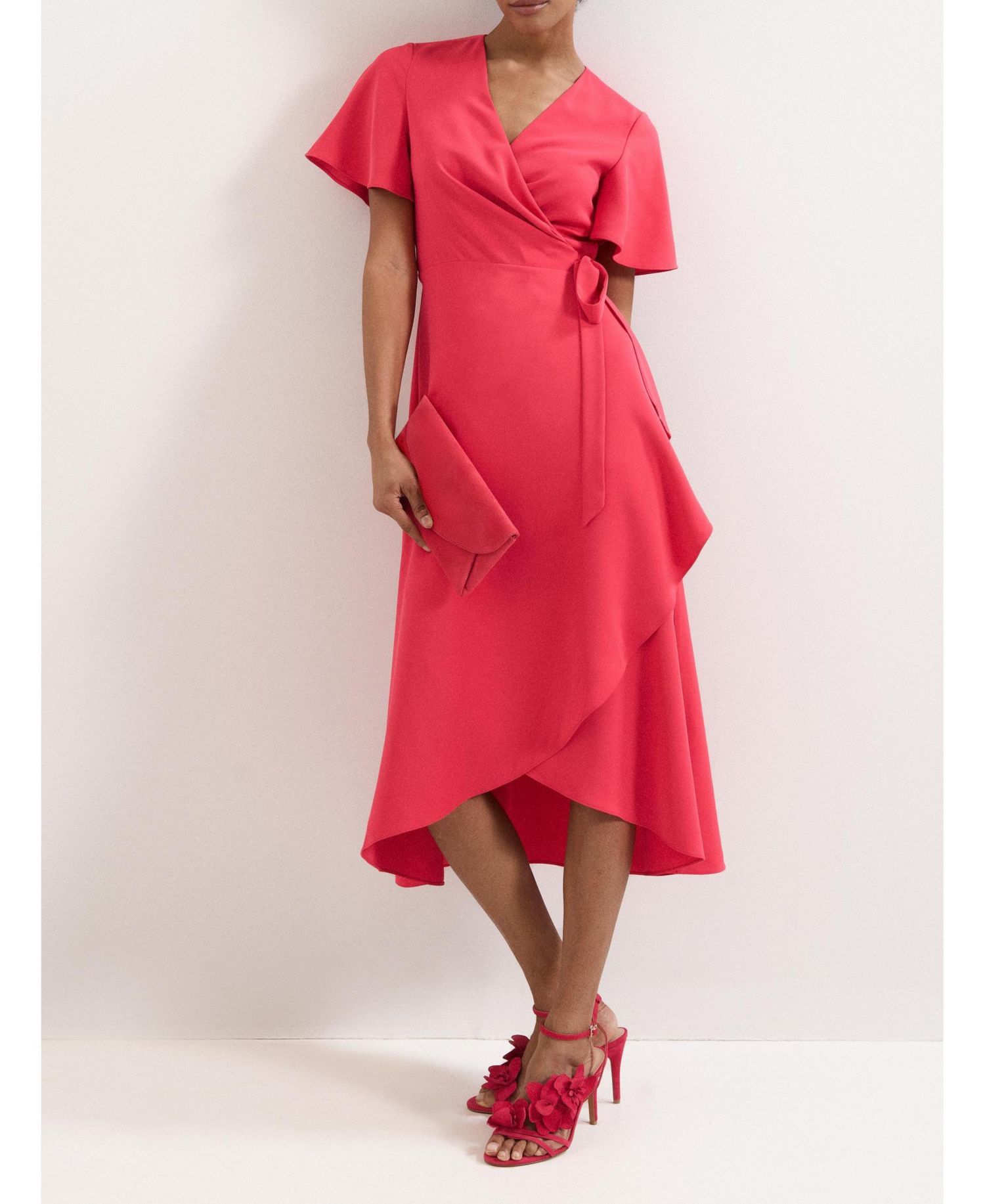 Women's Julissa Short Sleeve Wrap Midi Dress