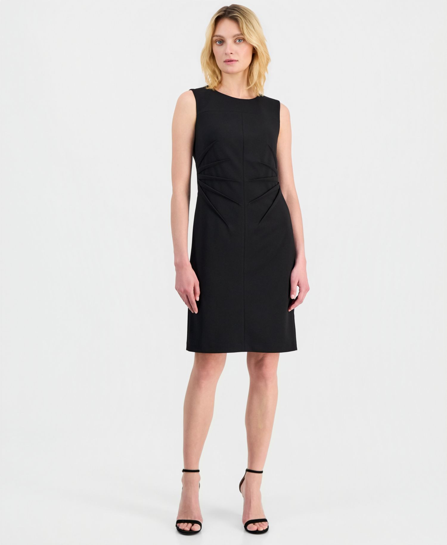 Women's Round-Neck Scuba Crepe Sheath Dress