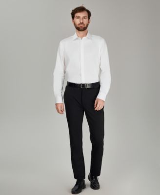 black pants white dress shirt 40 Outfit Ideas for Men 185 pounds Lenox Dress Shirt Classic Fit