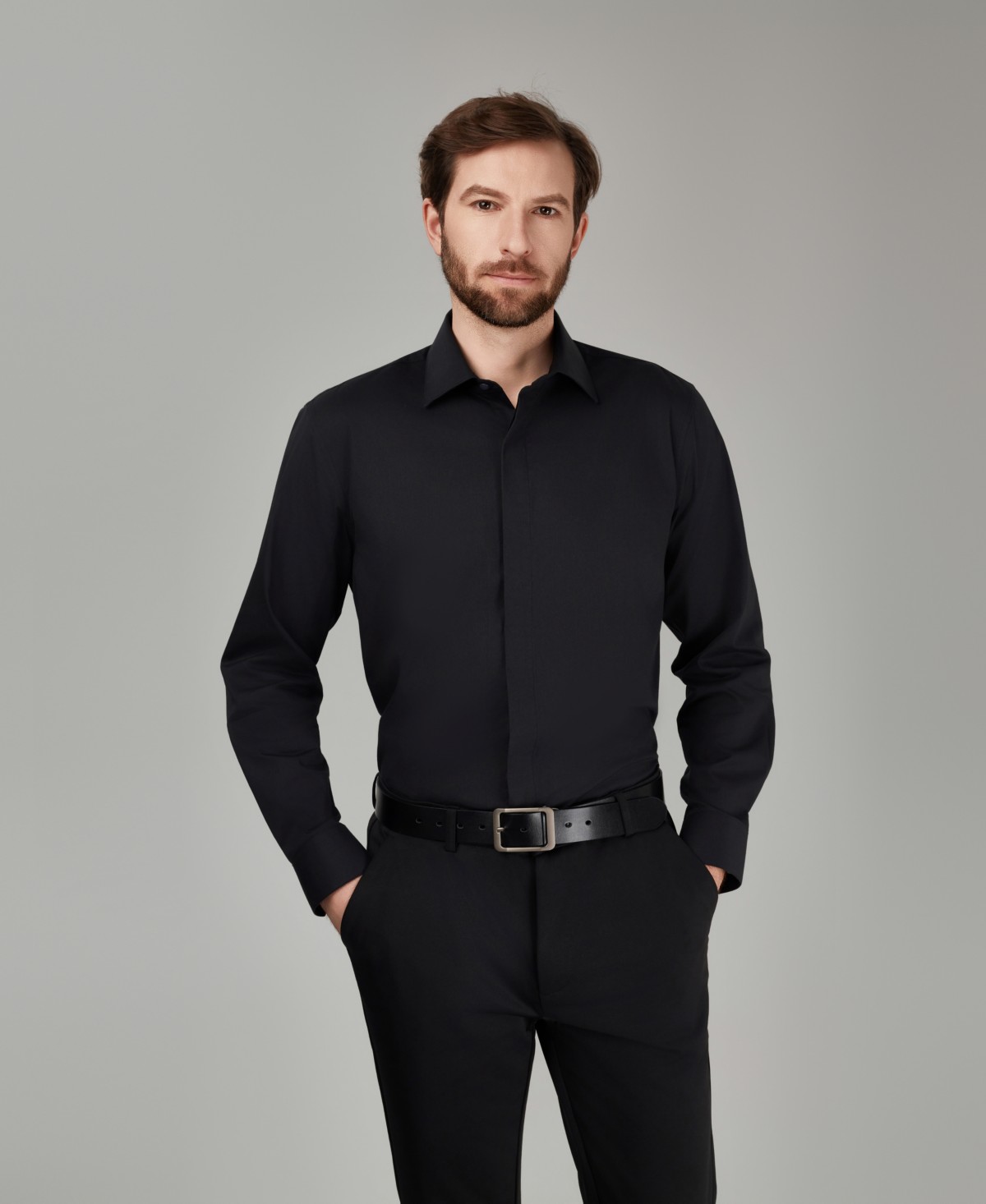 Мужские платья Alfani Men's No Iron Formal Solid Dress Shirt — фото 1