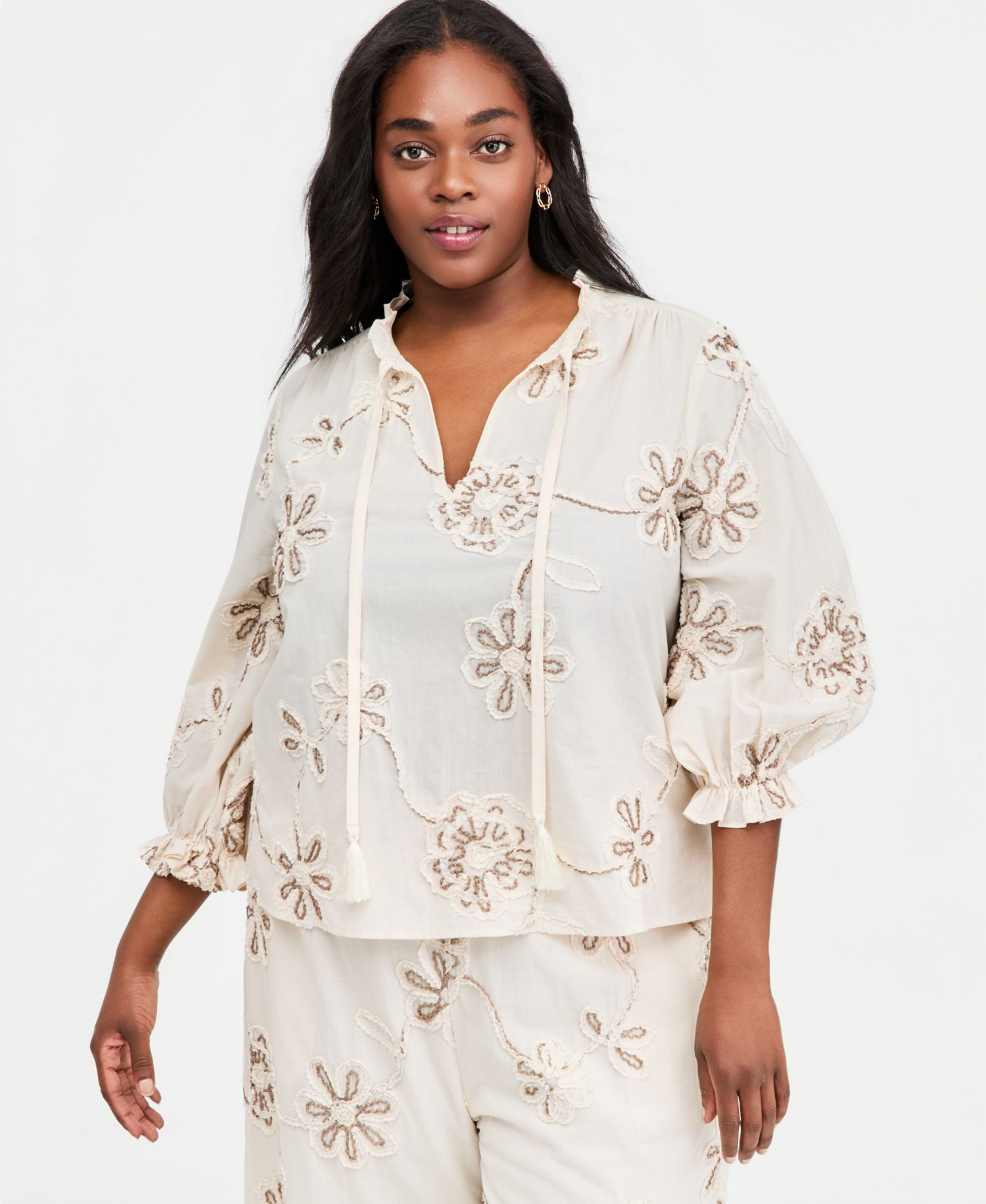 Plus Size Mid-Rise Wide-Leg Elastic Waistband Pants