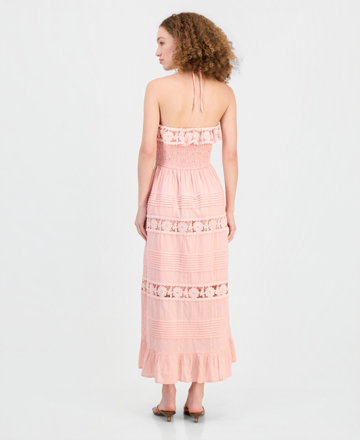 Trendy Plus Size Cotton Lace Maxi Dress