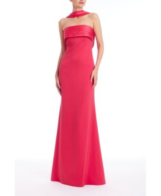 Women's Neck Scarf Strapless Gown