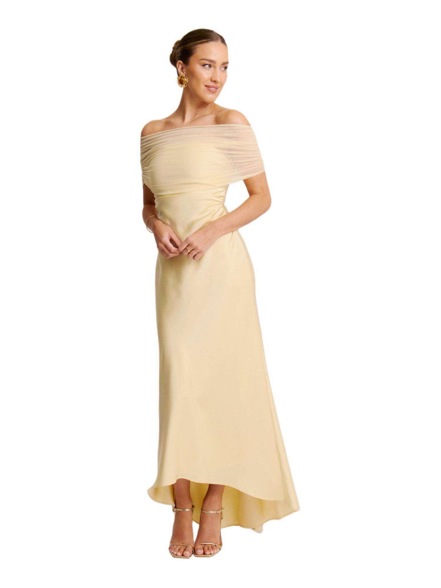 Women's Bardot Satin Maxi Dress