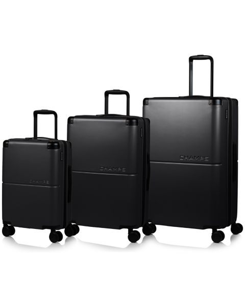 Чемоданы CHAMPS 3-Piece Earth Hardside Luggage Set with USB, цвет: Чёрный