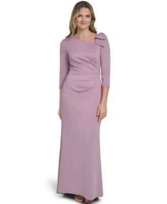 Women's Asymmetrical Neck Side Tuck Ball Gown