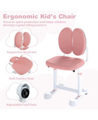 Kids Height-Adjustable Study Desk and Chair with Tilt Desktop and Pen Holder