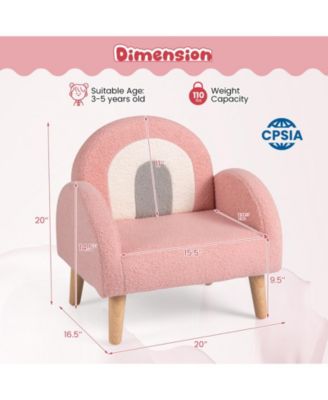 Kids Armchair with Comfy Backrest and Armrests