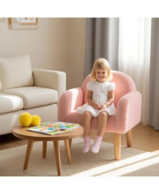Kids Armchair with Comfy Backrest and Armrests