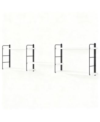 Wall Shelves Floating Wood Mounted Bookshelves Storage 40lb Capacity