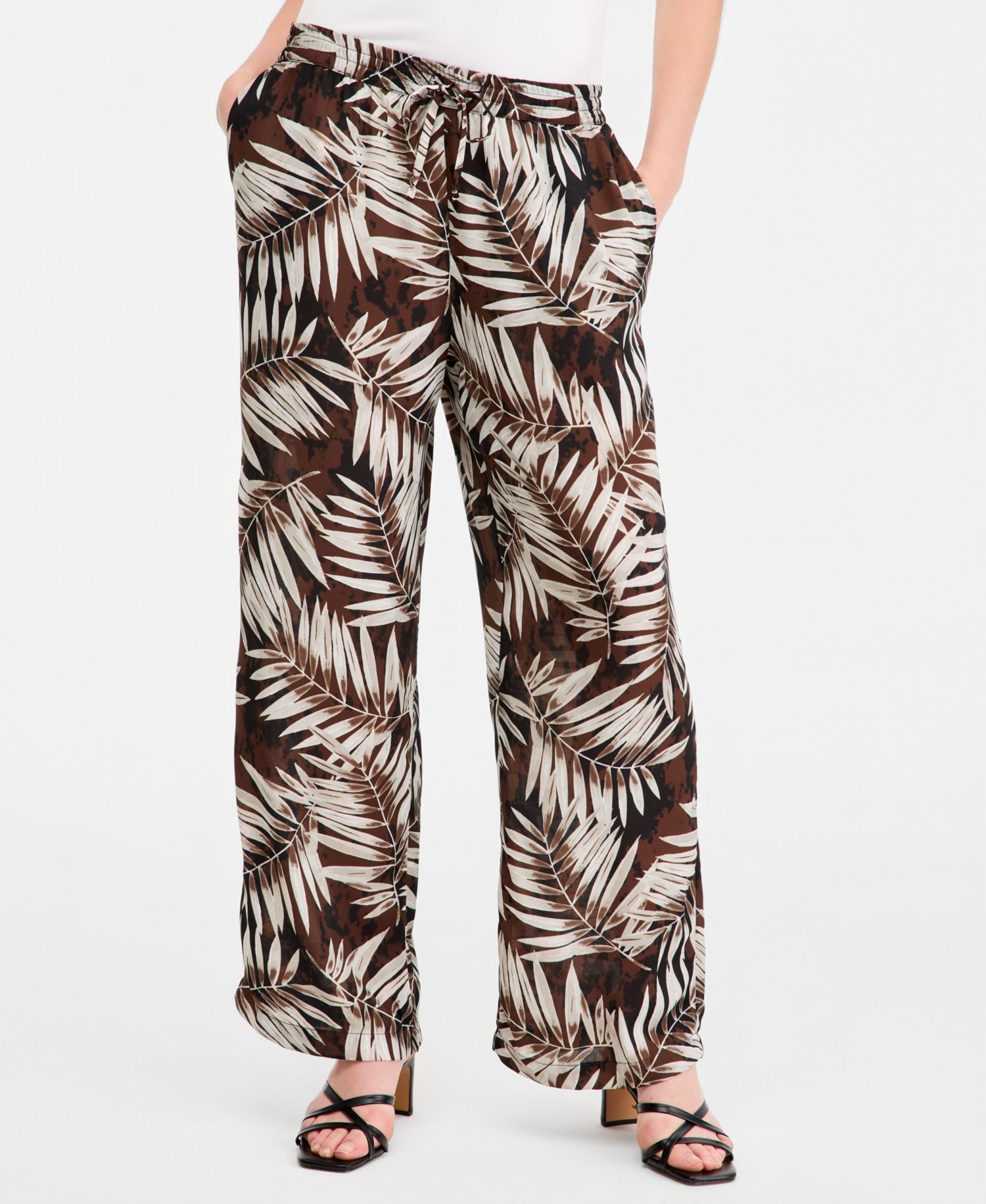 Women's Mid-Rise Wide-Leg Pants