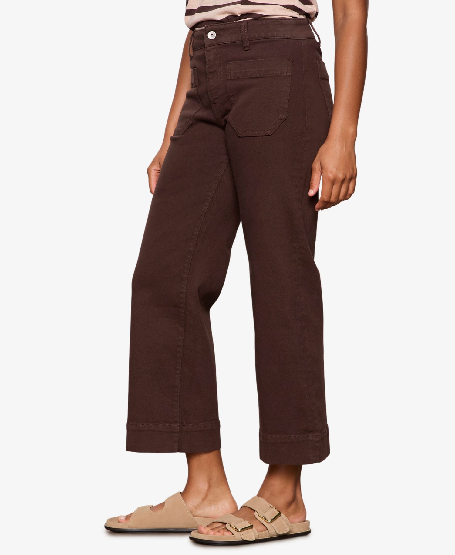 Petite The Marine Wide-Leg Cropped Jeans