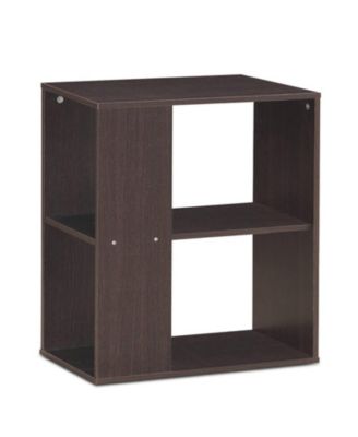 3-Tier Side Table with Open Storage Shelves and Foot Pads