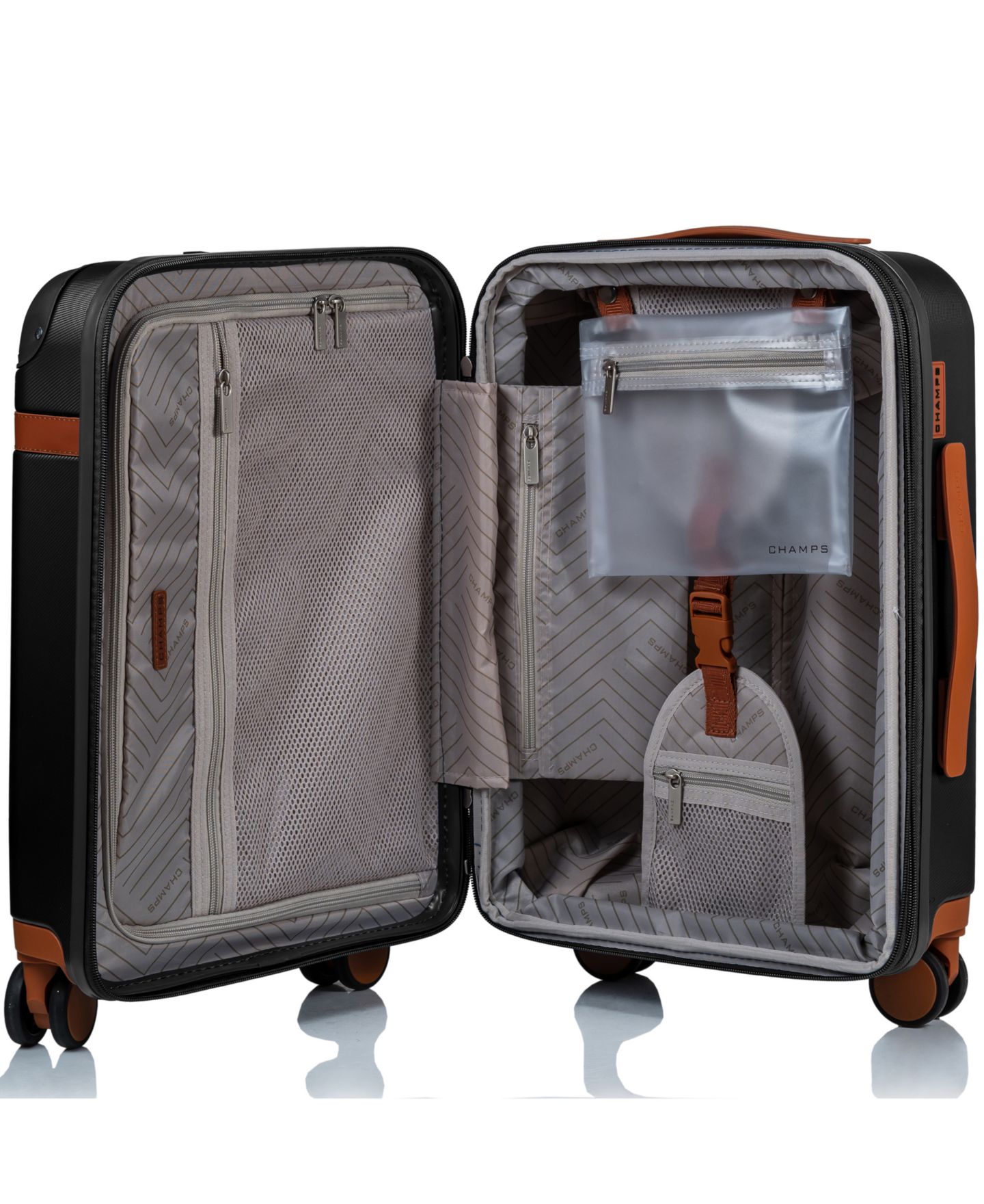 Чемоданы CHAMPS 2-Pc. Vintage Hardside Luggage Set, цвет: Чёрный — фото 4