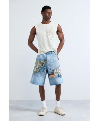 Men's Denim bermuda patches