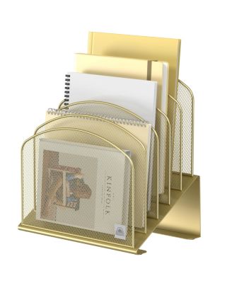 Inclined Desk File Organizer Metal Rack Sorter