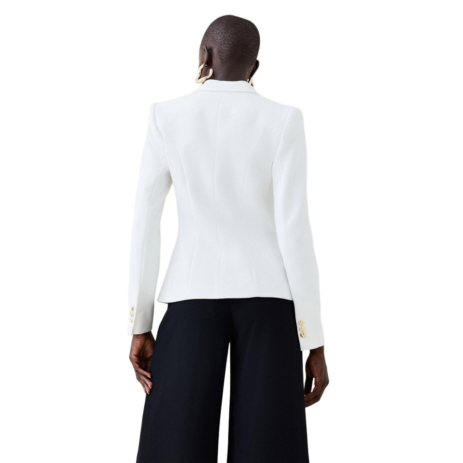 Women's Tailored Button Military Blazer