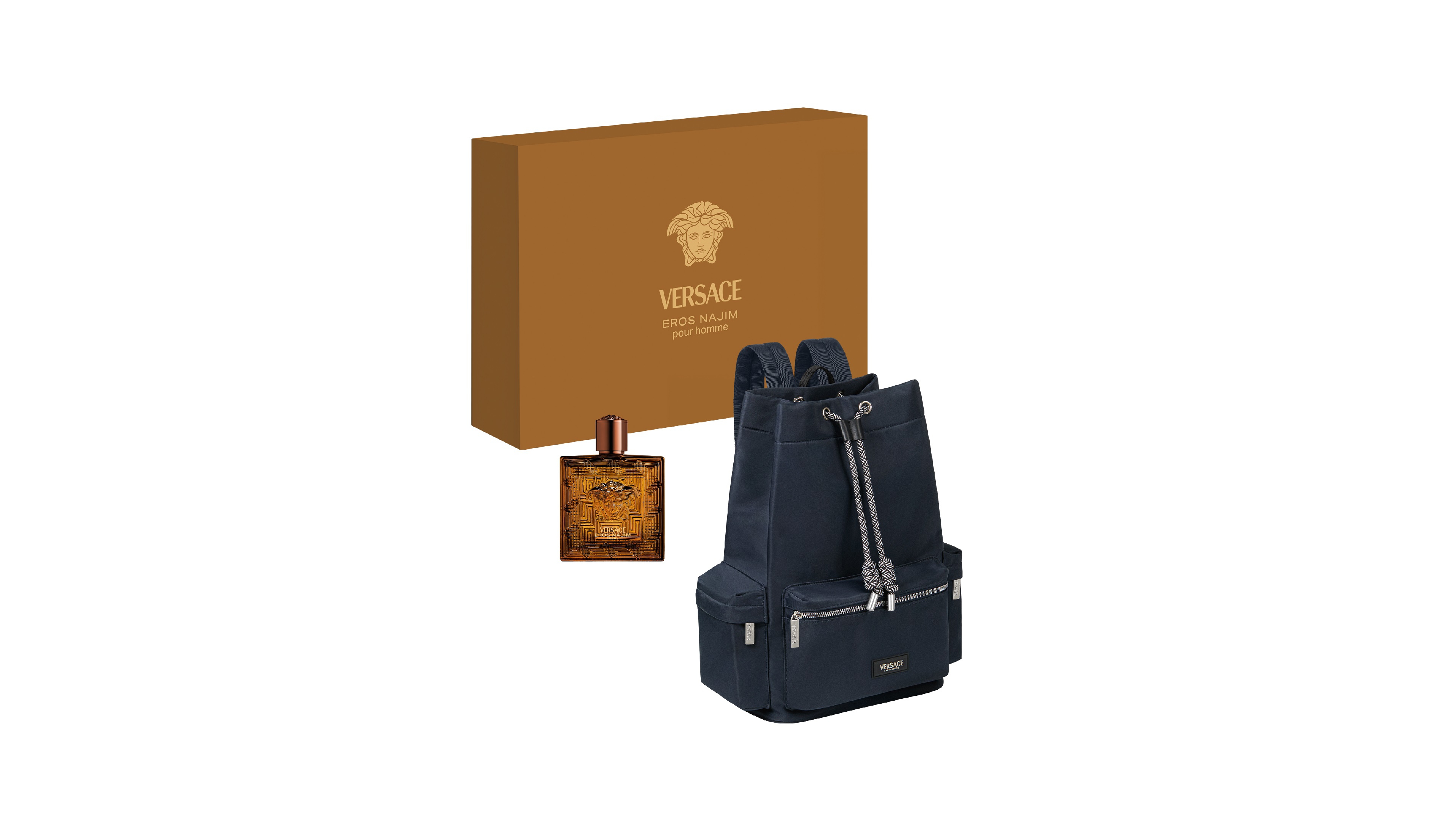 Versace 2-Piece Eros Najim Parfum Summer Set with Backpack
