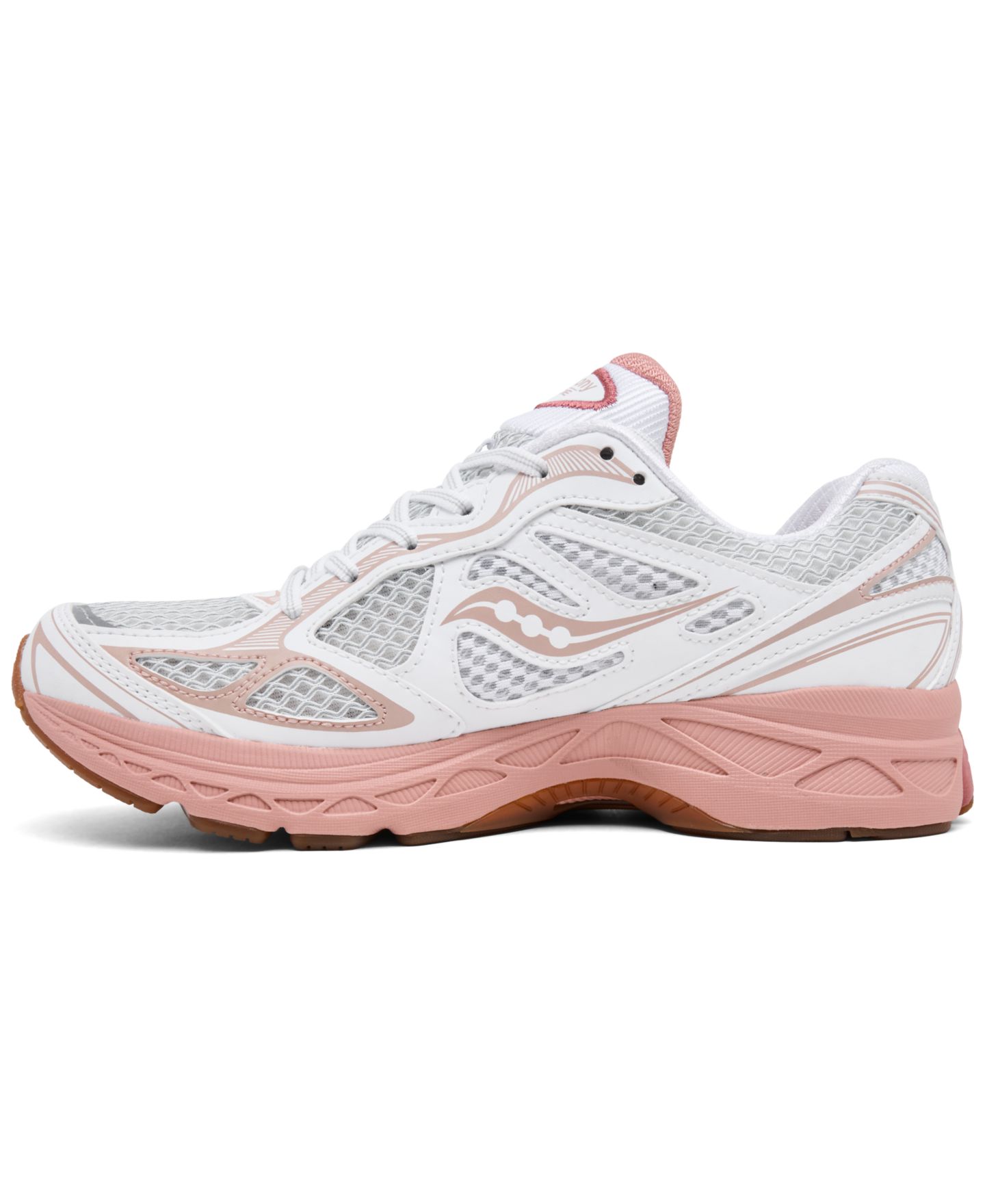Кроссовки для бега Saucony ProGrid Guide 7, цвет: Белый / Персиковый — фото 3