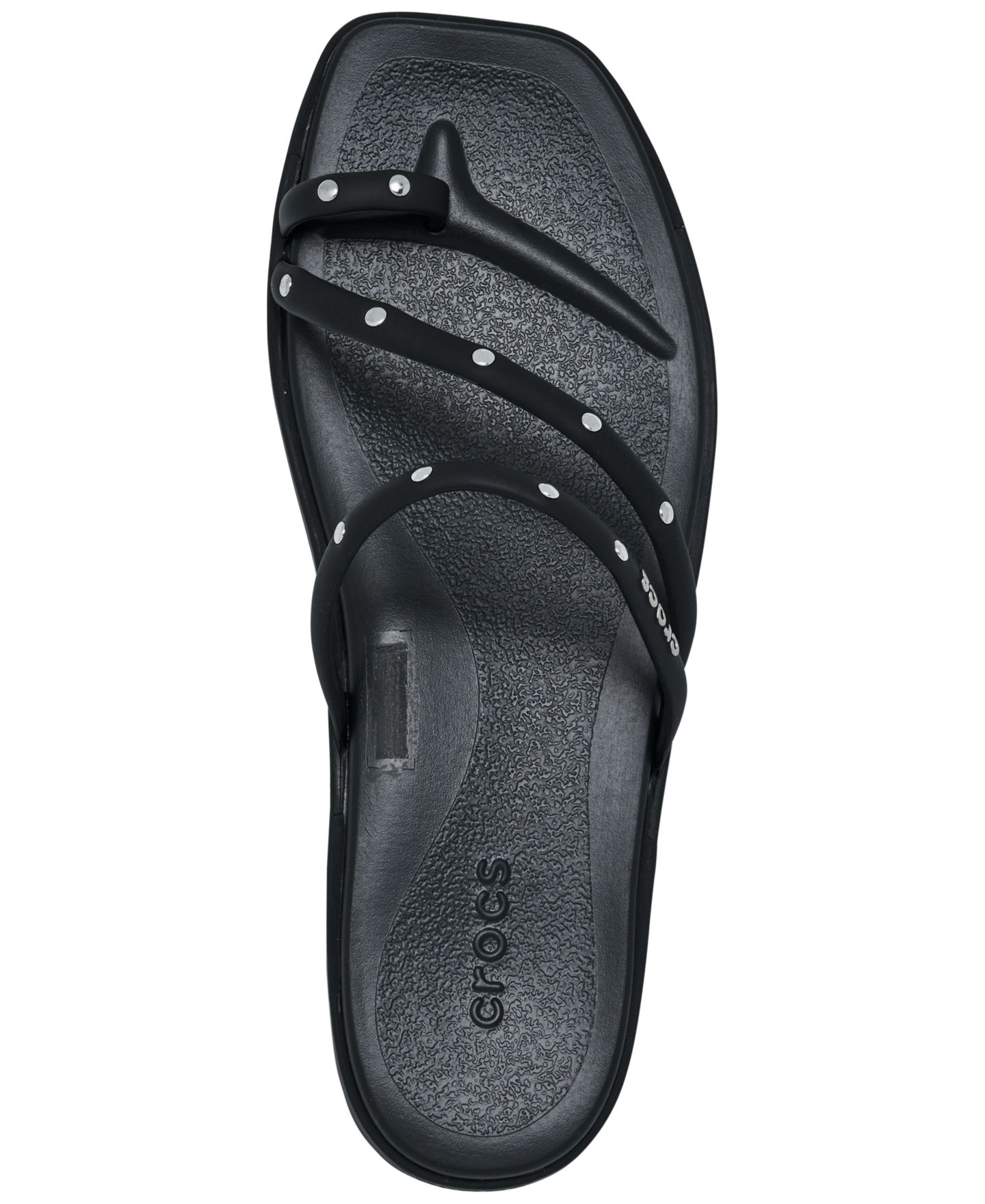Женские сандалии Crocs Miami Studded Toe Loop, цвет: Чёрный — фото 5