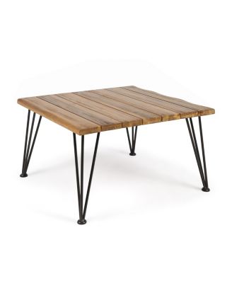 Wood and Metal Outdoor Coffee Table