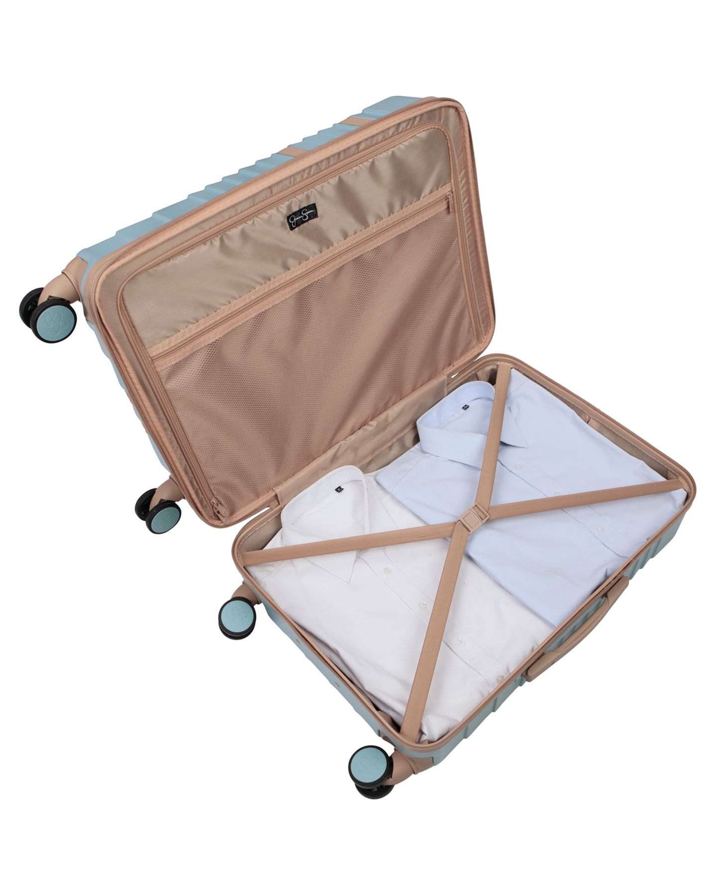 Чемоданы Jessica Simpson Lorelai 3 Piece Hardside Spinner Luggage Set, цвет: Aquifer — фото 11