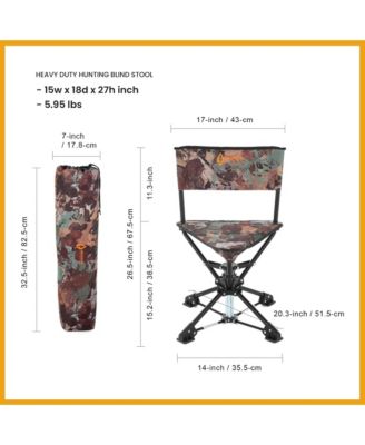 360degree(s) Degree Compact Swivel Hunting Stool Chair with No-Sink Feet - (2-Pack)