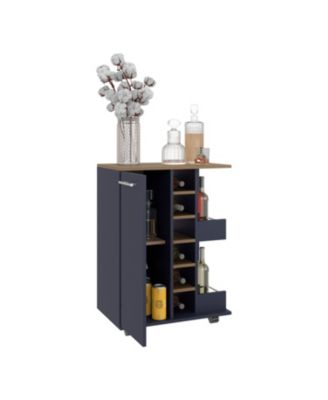 2 External Shelves, 6 Wine Racks and Locking Casters