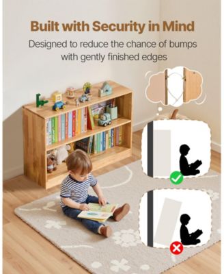 Montessori Bookshelf, 35.4 in Width Toy Storage Organizer, 2