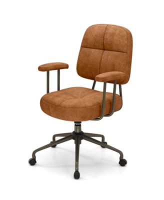 Leathaire Upholstered Task Office Chair with Cushioned Back