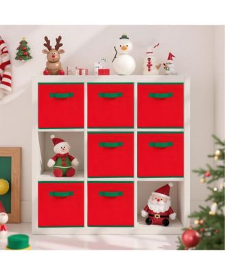 4 Pack Cubes Collapsible Bins Fabric Foldable Organization Closet Shelves Offices Toys