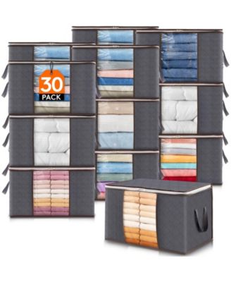 Clothes Storage Bins With Lids Foldable Blanket Bags Gift Basket