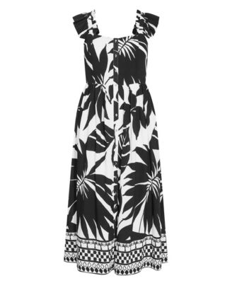 Women's Mirage Oasis Print Tie Back Maxi Dress
