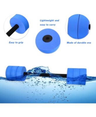 Aquatic Exercise Dumbbells Water Dumbbell Pool Resistance Aquatic Fitness Barbells with 4 High-Density EVA Foam Pool Weights Dumbbells