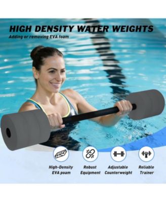 Aquatic Exercise EVA Foam Water Dumbbells Pool Resistance Barbells, Set of 2
