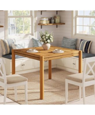 Square Solid Wood Dining Table, 39.4"