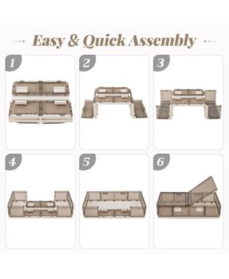 2-Pack Under-Bed Rolling Storage Containers with 44 lbs Capacity and Folding Design