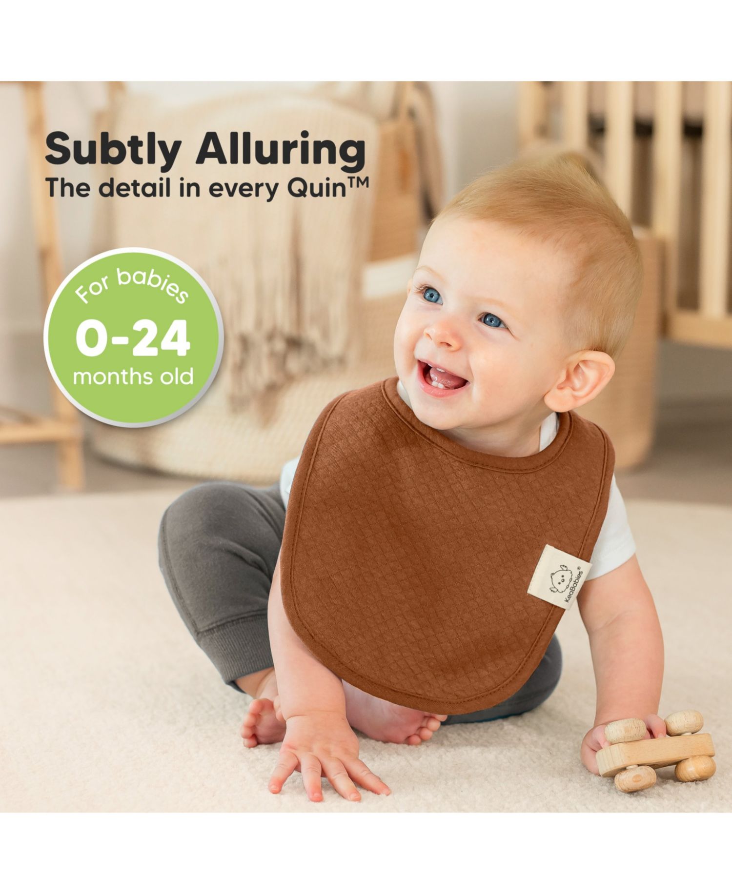 8pk Quin Baby Bibs for Drooling and Teething, Cotton Drool Bibs, Newborn Baby Boys, Baby Girls Bibs