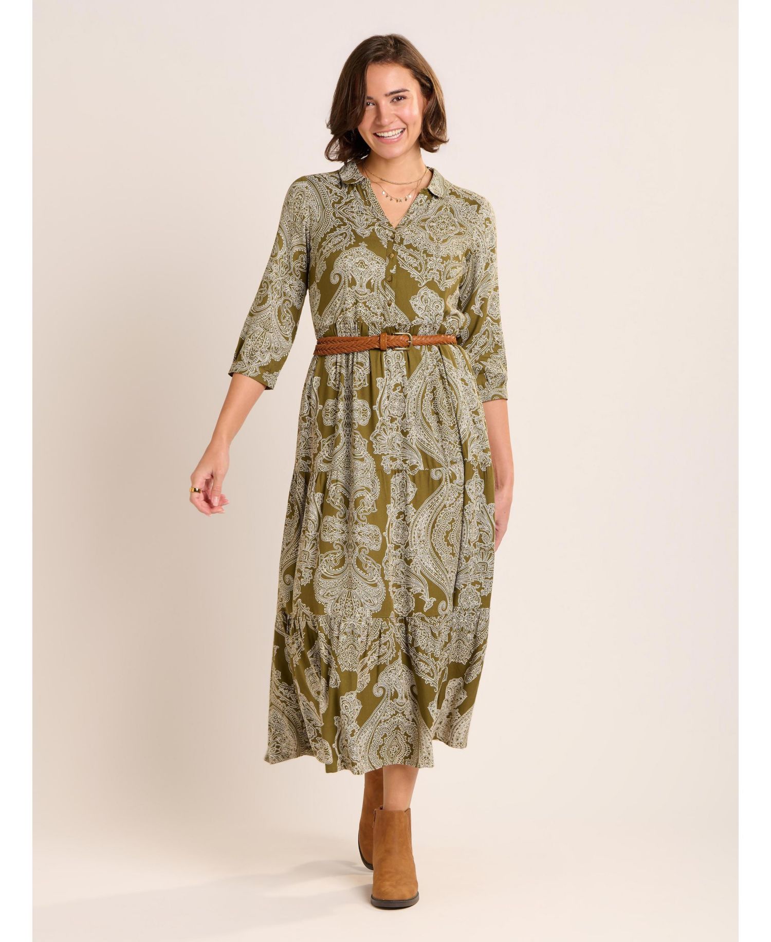 Women's Chara Tiered Maxi Shirt Dress