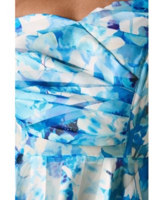 Women's Off-Shoulder Floral Statement Midi Dress