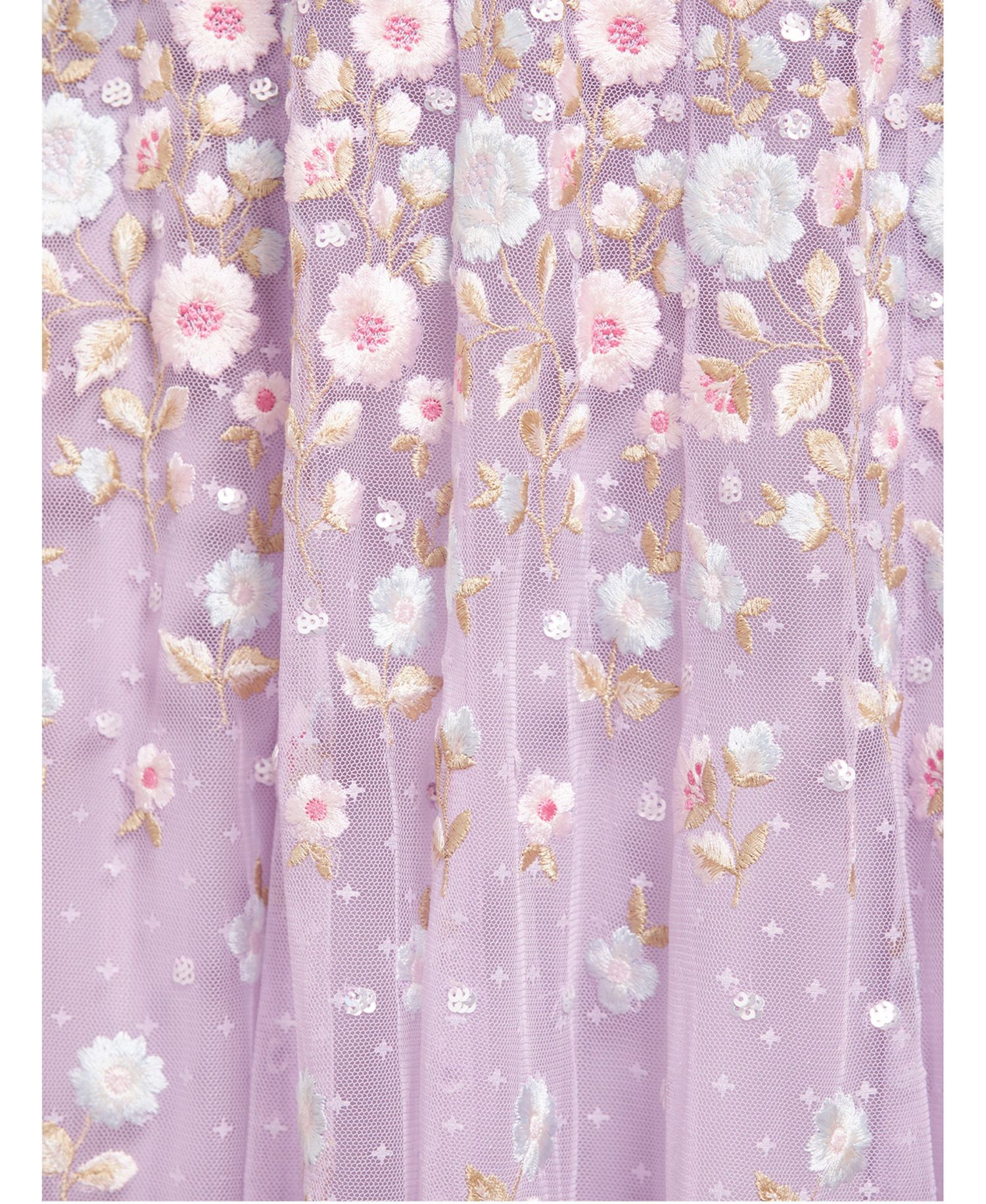 Women's Ethereal Blooms Short Sleeve Ankle Gown
