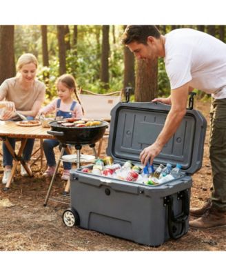 52-Quart Portable Hard Cooler with 6-Day Ice Retention, Heavy-Duty Wheels and Extended Handle