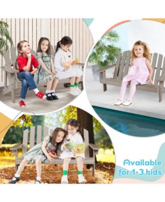 Two Person Fir Wood Adirondack Chair with High Backrest