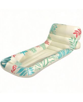 Inflatable Pool Float Lounger Chair with Adjustable Backrest